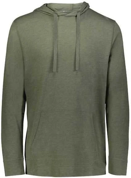 Hoodie for Skiing-Holloway 222577 Repreve Eco Hooded Sweatshirt - Olive Heather