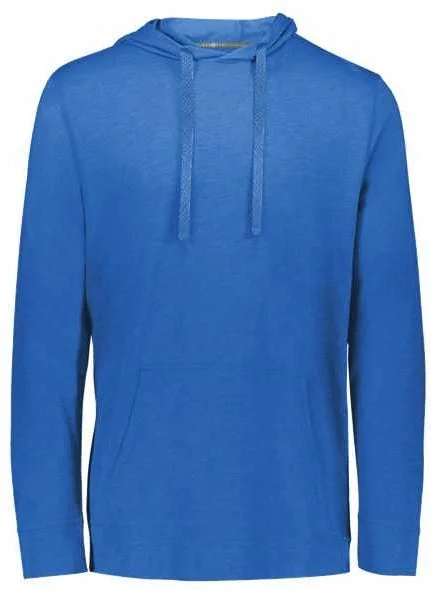 Hoodie for Spring-Holloway 222577 Repreve Eco Hooded Sweatshirt - Royal Heather