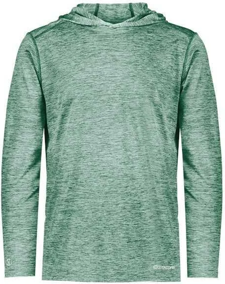 Hoodie for Gym-Holloway 222589 Electrify CoolCore Hooded Pullover - Dark Green Heather