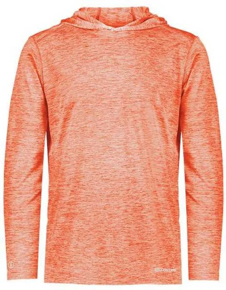 Hoodie for Athletes-Holloway 222589 Electrify CoolCore Hooded Pullover - Orange Heather