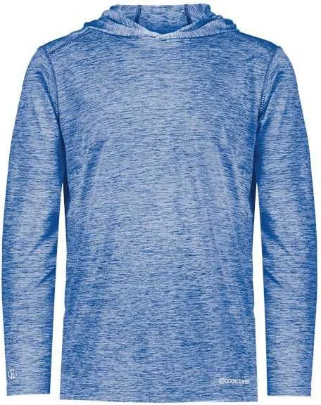 Workout Hoodie-Holloway 222589 Electrify CoolCore Hooded Pullover - Royal Heather