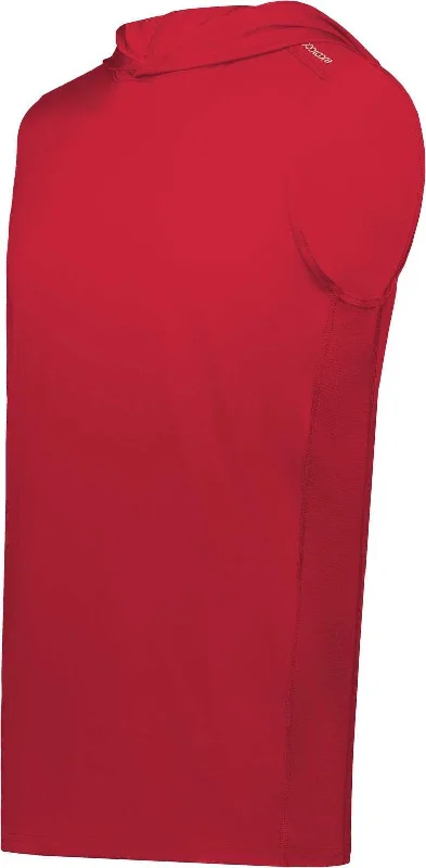 Lightweight Hoodie-Holloway 222590 Coolcore Sleeveless Hoodie - Scarlet