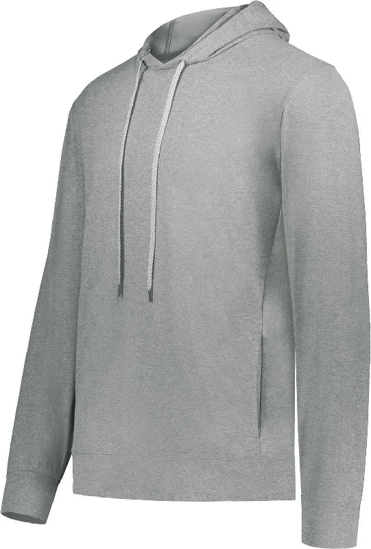 Casual Hoodie-Holloway 222598 Ventura Soft Knit Hoodie - Grey Heather