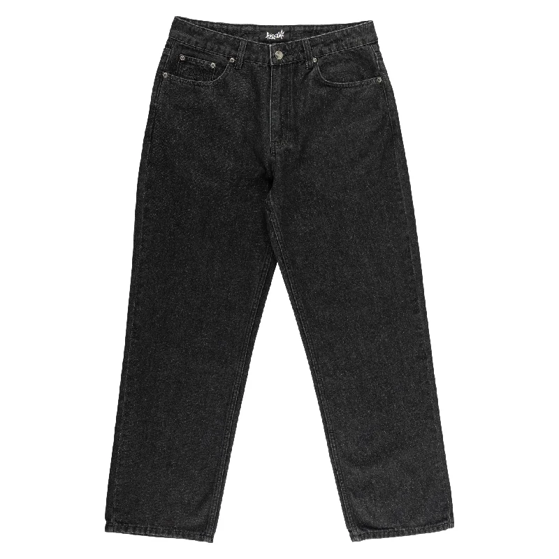 Immortal Loose Straight Fit Denim - Washed Black