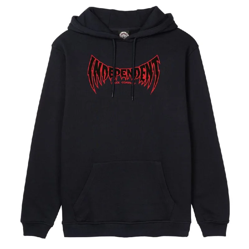 Hoodie with Bright Colors-Independent Hood Voltage Span - Black