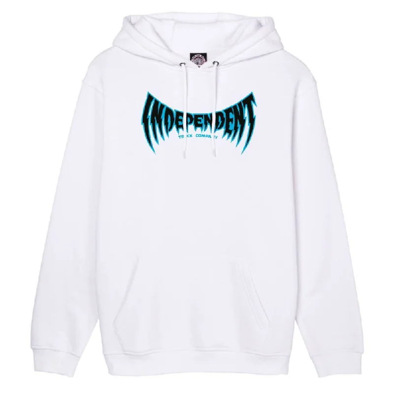 Printed Hoodie-Independent Hood Voltage Span - White