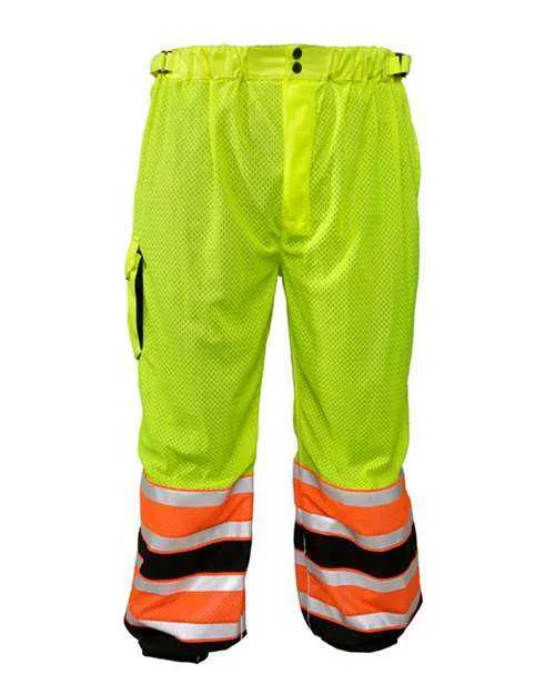 Kishigo 3173 Premium Brilliant Series Ultimate Reflective Mesh Pants - Lime