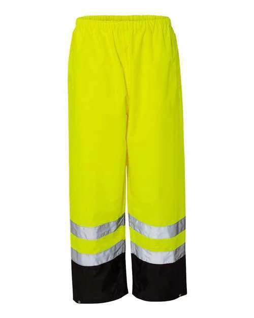 Kishigo RWP102-103 Storm Cover Waterproof Rain Pants - Lime