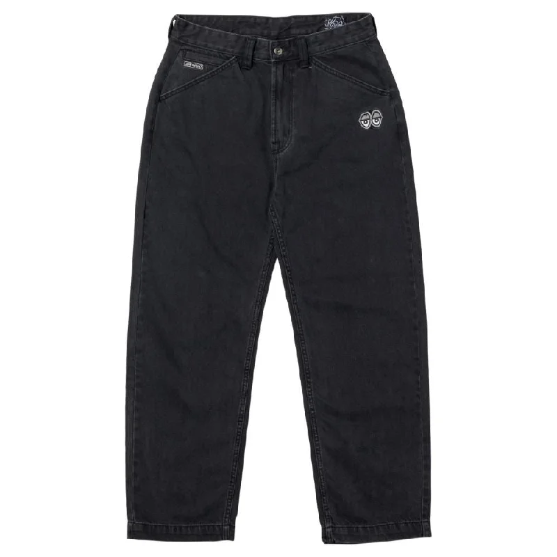 Krooked Pants Eyes Denim Twill Pant - Black