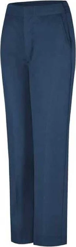 Red Kap PT59 Women's Half-Elastic Work Pants - Navy - Unhemmed