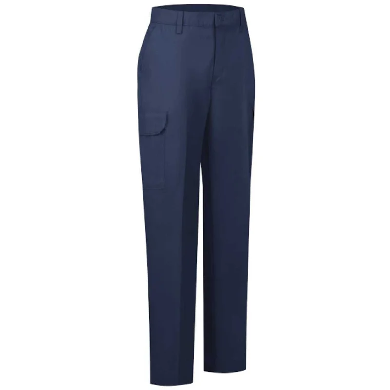 Red Kap PT89 Women's Industrial Cargo Pants - Navy - Unhemmed