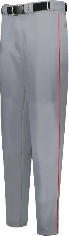 Russell R11Lgm Piped Diamond Series Baseball Pant 2.0 - Baseball Gray True Red