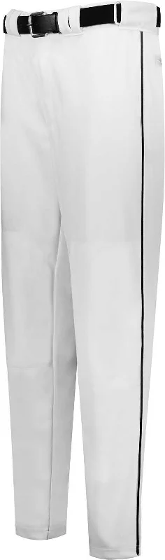 Russell R11Lgm Piped Diamond Series Baseball Pant 2.0 - White Black