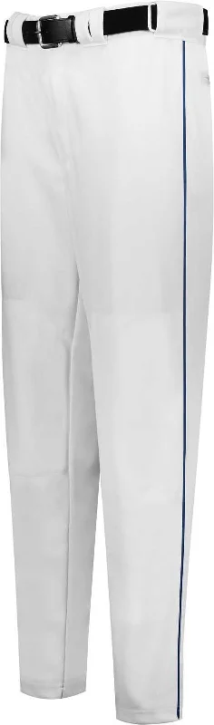 Russell R11Lgm Piped Diamond Series Baseball Pant 2.0 - White Navy