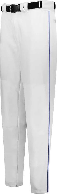 Russell R11Lgm Piped Diamond Series Baseball Pant 2.0 - White Royal