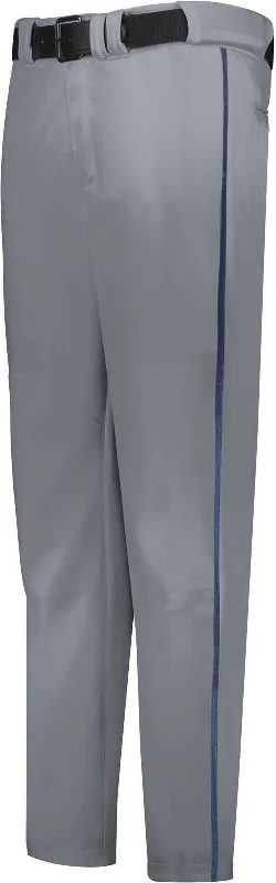 Russell R14Dbb Youth Piped Change Up Baseball Pant - Baseball Gray Navy