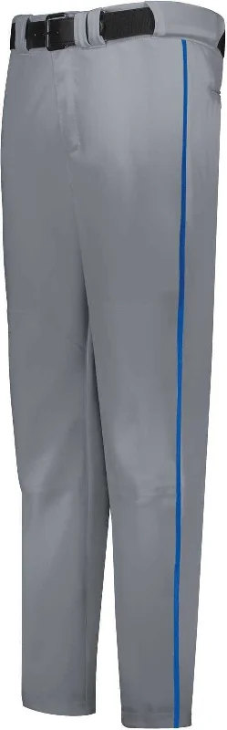 Russell R14Dbb Youth Piped Change Up Baseball Pant - Baseball Gray Royal