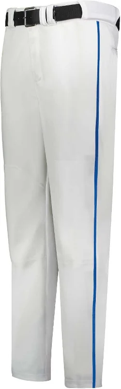 Russell R14Dbb Youth Piped Change Up Baseball Pant - White Royal