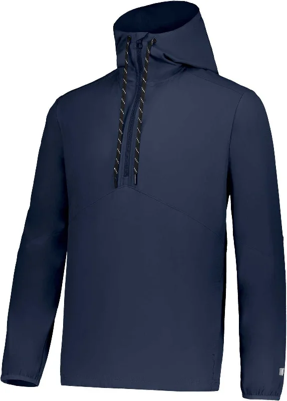 Hoodie for Lounging-Russell R20DSM Legend Hooded Pullover - Navy