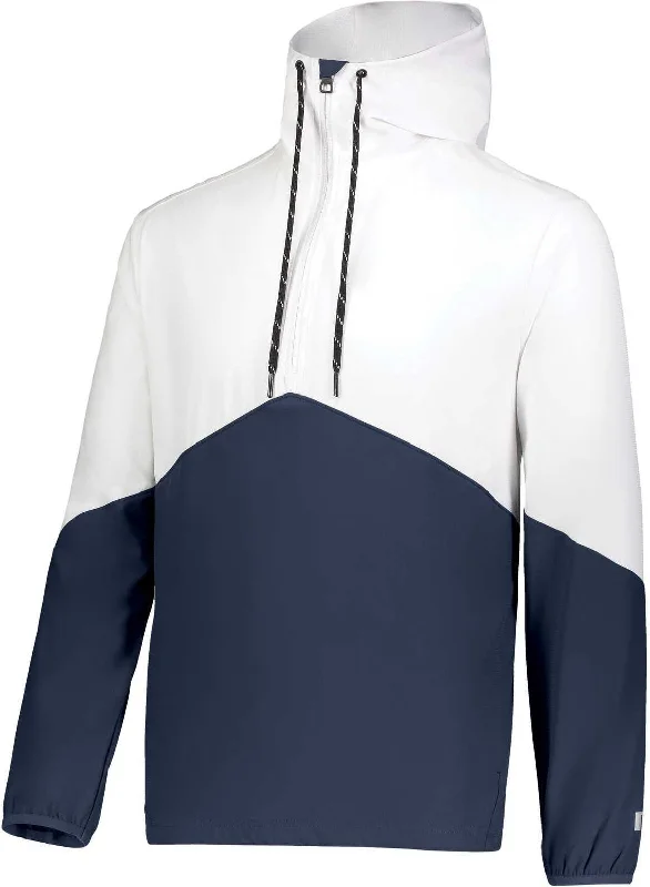 Hoodie for Couples-Russell R20DSM Legend Hooded Pullover - White Navy