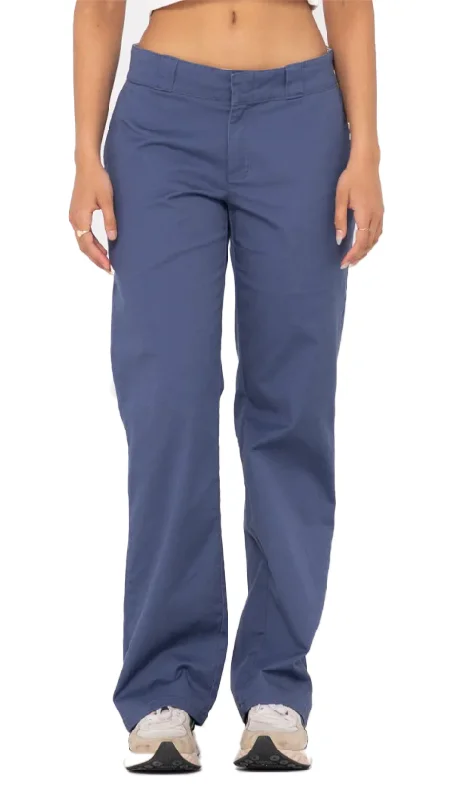 Rusty Bobbi Low Rise Ladies Pants Moonlit Ocean