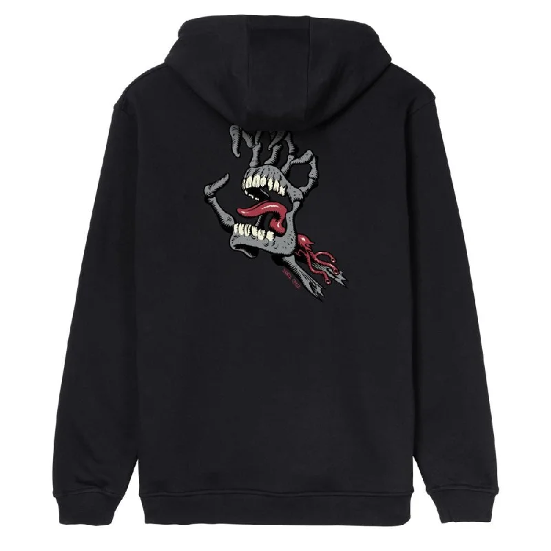 Lightweight Hoodie for Warm Days-Santa Cruz Hood Bone Hand Cruz Hood - Black