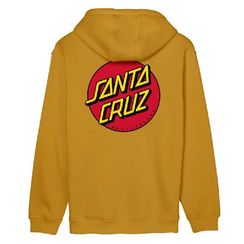 Cozy Hoodie-Santa Cruz Hood Classic Dot Chest Hood - Old Gold