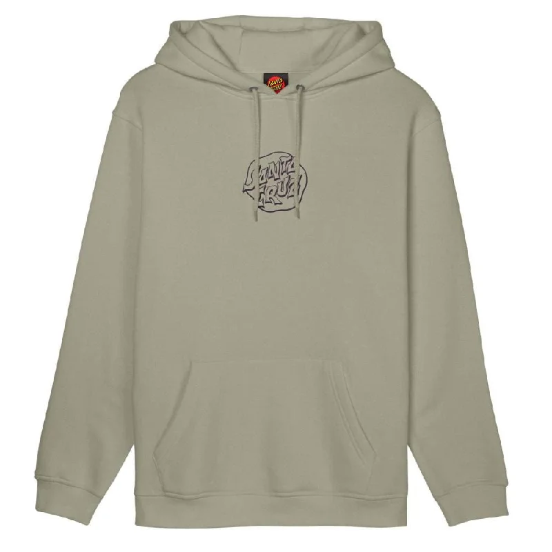 Custom Printed Hoodie-Santa Cruz Hood Fever Dream Mono Front Dot - Stone Grey