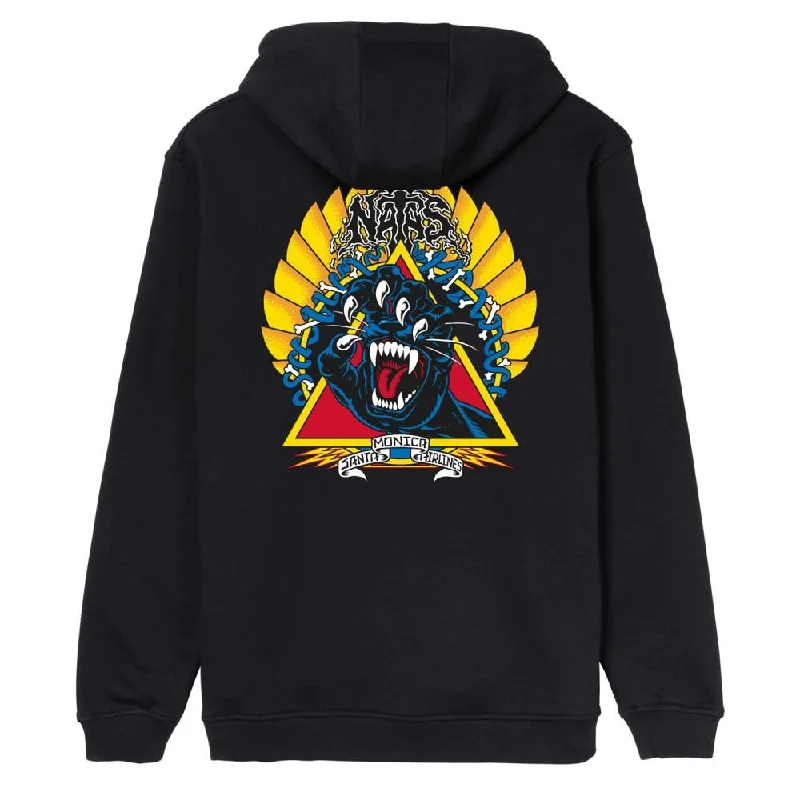 Trendy Hoodie-Santa Cruz Hood Natas Screaming Panther Hood - Black