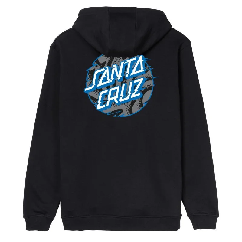 Hoodie for Outdoor Festivals-Santa Cruz Hood Vivid Slick Dot - Black