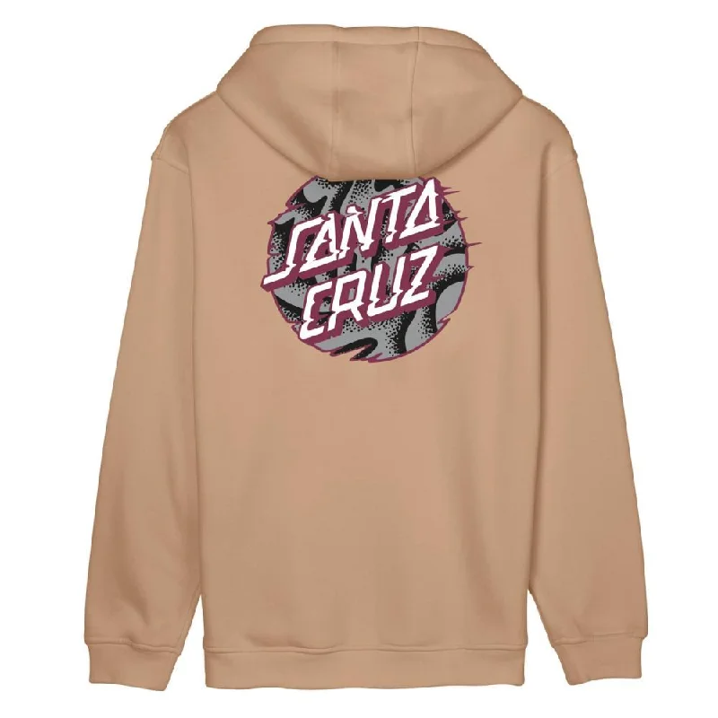 Best Hoodie for Women-Santa Cruz Hood Vivid Slick Dot - Taupe