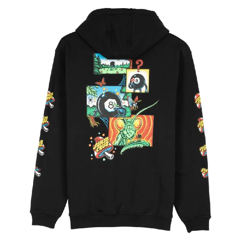 Hoodie for Skateboarders-Santa Cruz Hood Winkowski 8Ballr Comic Strip - Black