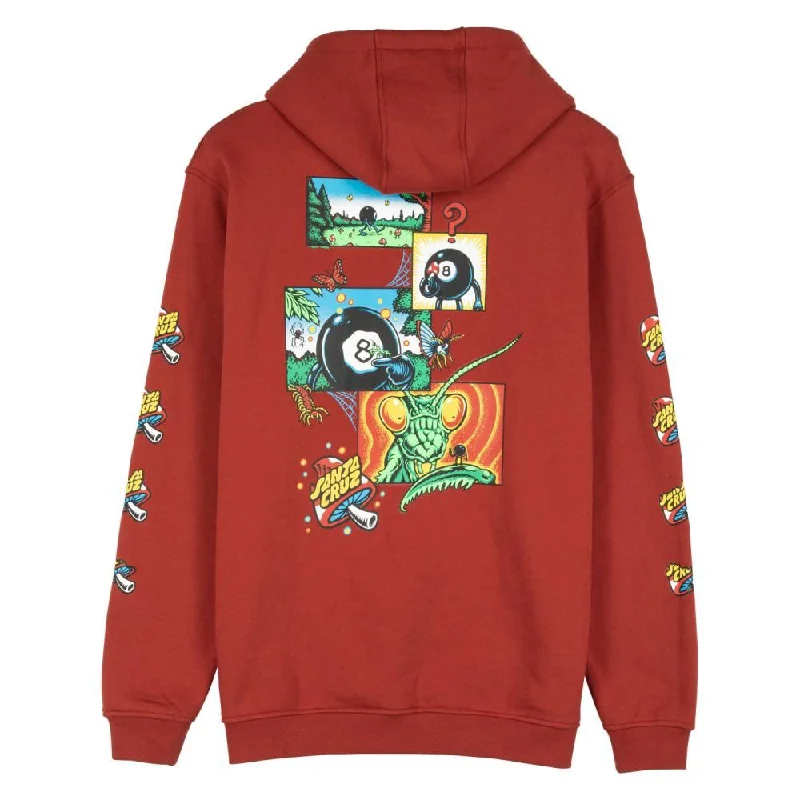 School Hoodie-Santa Cruz Hood Winkowski 8Ballr Comic Strip - Dark Rust