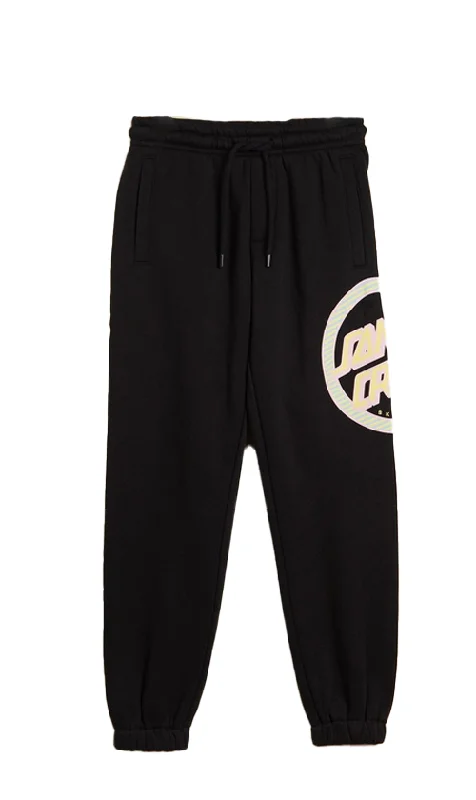 Santa Cruz Striped Reverse Dot Youth Girls Track Pants Black