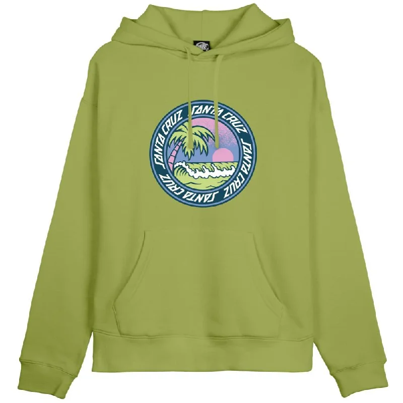 Hoodie for Cold Weather-Santa Cruz Womens Hood Paradise Break Front Hood - Apple