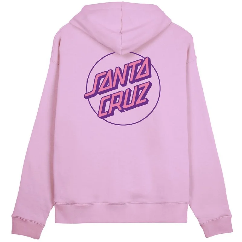 Hoodie for Skiing-Santa Cruz Womens Hood Partial Dot Hood - Fondant Pink