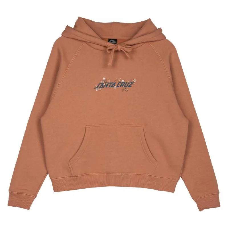 Hoodie for Snowboarding-Santa Cruz Womens Hood Sage Strip Front Hood - Clay