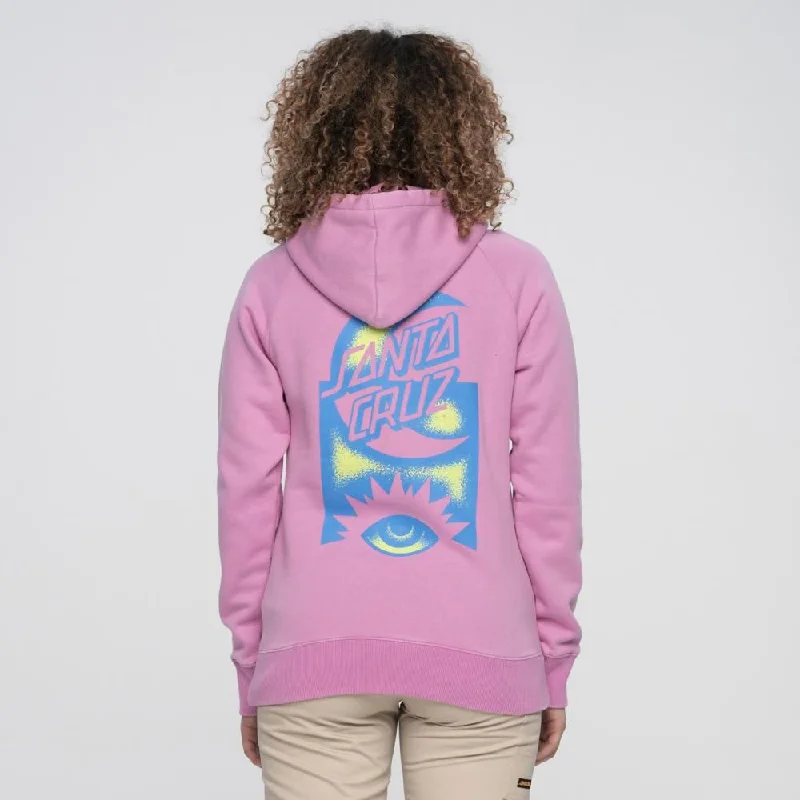 Casual Hoodie-Santa Cruz Womens Hood Seeing Moon Dot Hood - Rose Wash