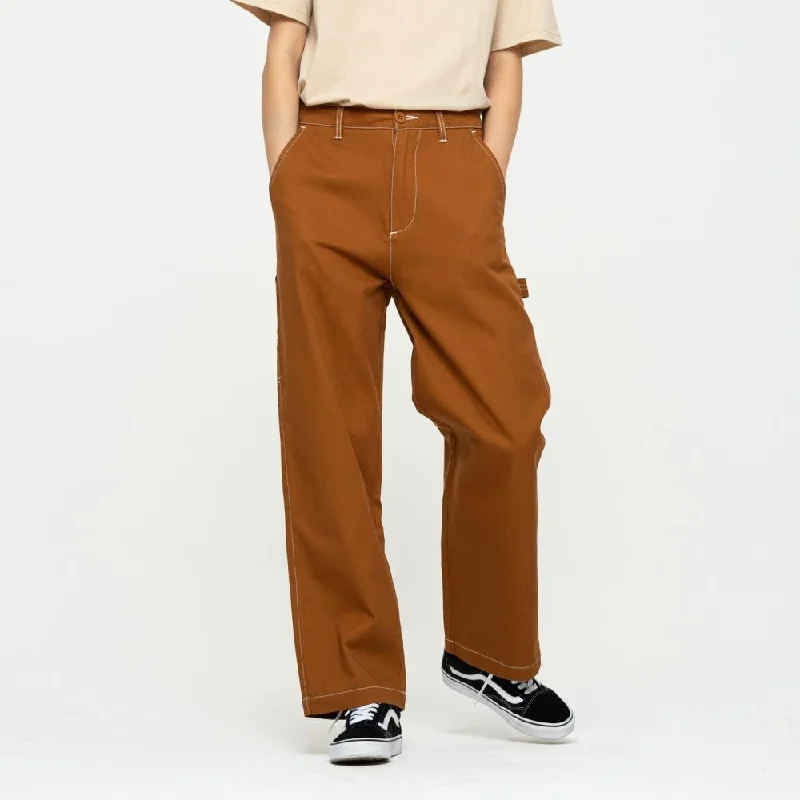 Santa Cruz Womens Pant Nolan Carpenter Pant - Butterscotch / White