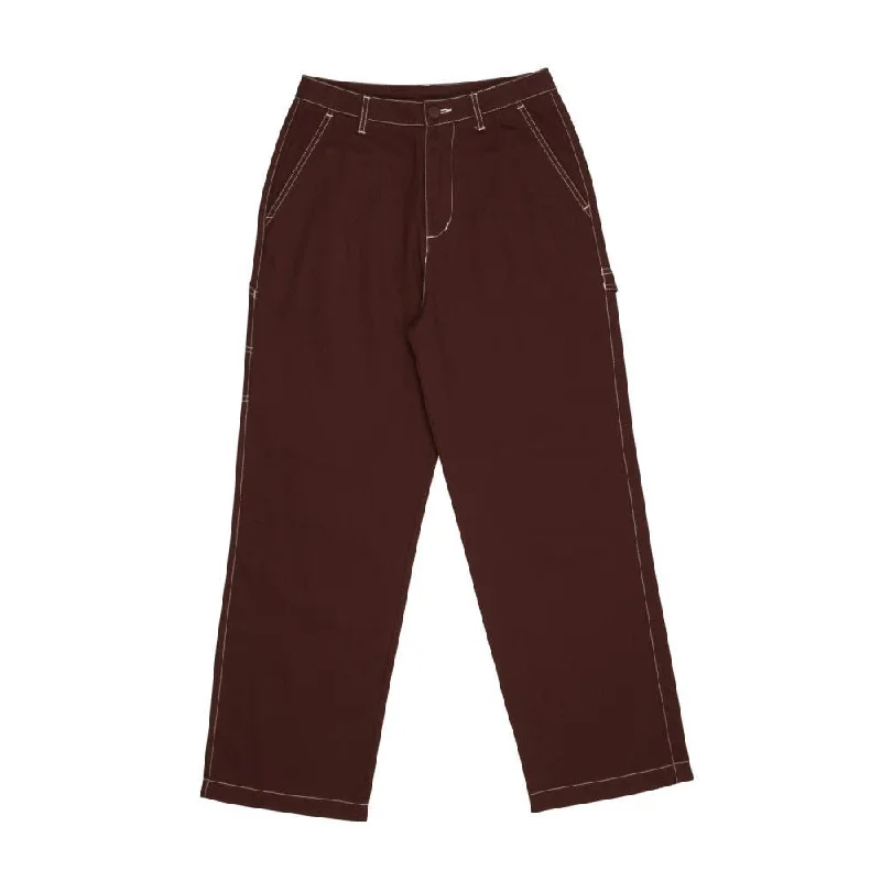 Santa Cruz Womens Pant Nolan Carpenter Pant - Dark Brown / White