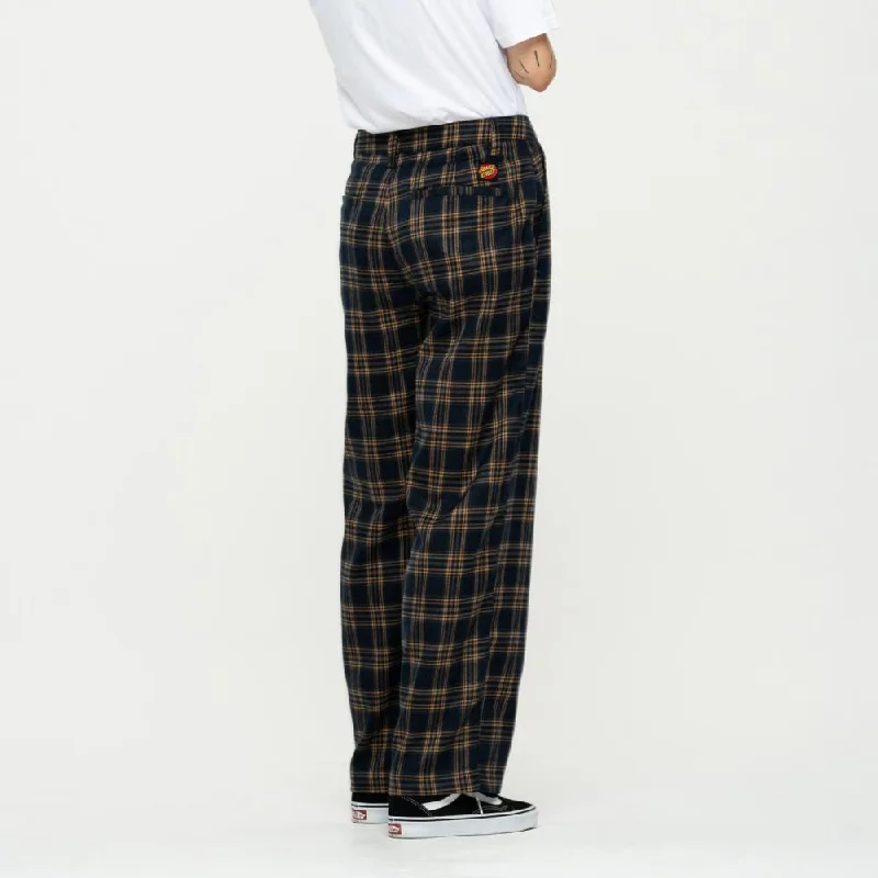 Santa Cruz Womens Pant Nolan Slouch Pant - Navy Check