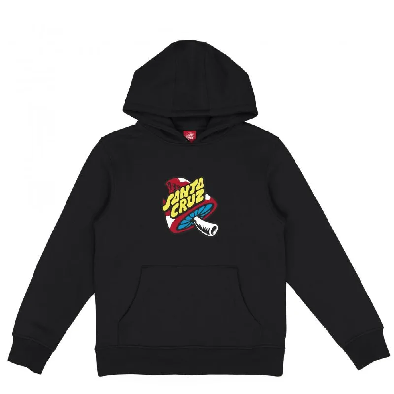 Workout Hoodie-Santa Cruz Youth Hood Youth Toadstool Dot Hood - Black