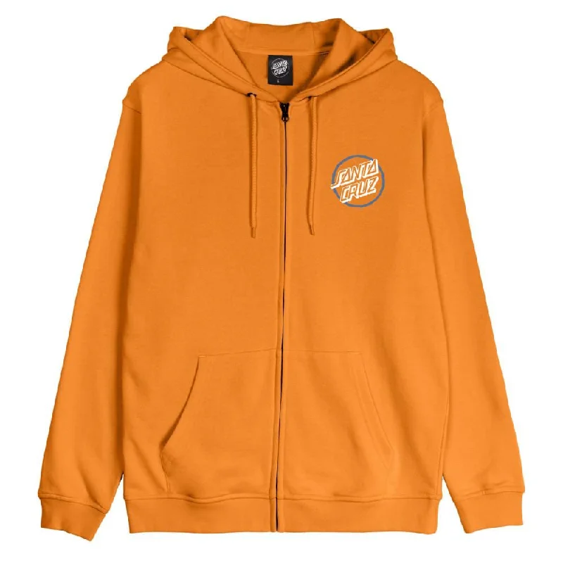 Hoodie for Game Day-Santa Cruz Zip Hood Breaker Check Opus Dot Zip - Apricot