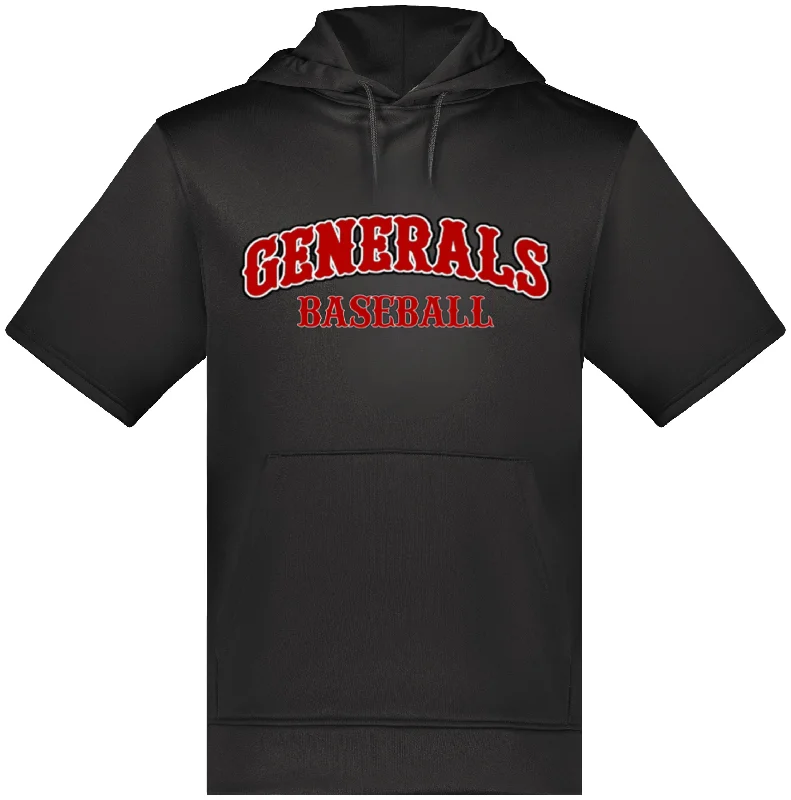 Hoodie with Ribbed Hem-Short Sleeve Hoodie Powered by Coolcore® - BC Generals Baseball