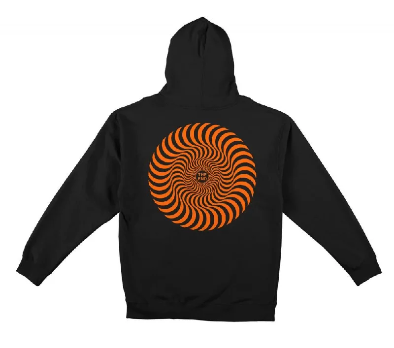 Gender-Neutral Hoodie-Spitfire Hoody Classic Swirl - Black / Orange Prints