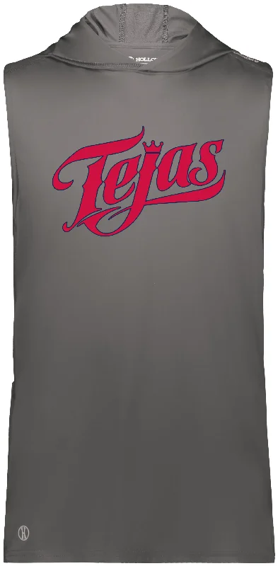 Hoodie for Road Trips-Tejas Baseball Sleeveless Hoodie Powered by Coolcore®