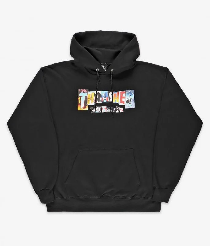 Hoodie for Snow Days-Thrasher Hoody 40th Anniversary Hood - Black