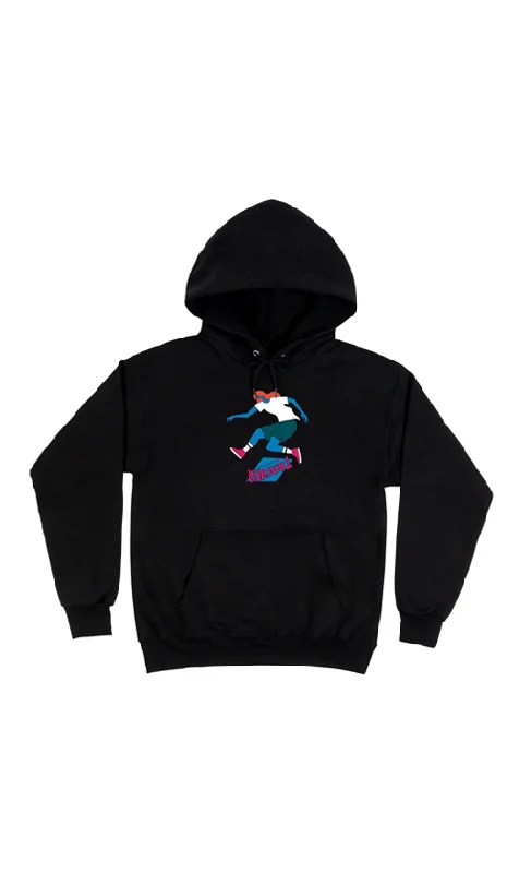 College Hoodie-Thrasher Trasher Tre Mens Hoodie Black