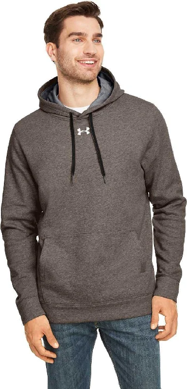 Custom Hoodie for Events-Under Armour 1300123 Men's Hustle Pullover Hooded Sweatshirt - Carbon Heather Gray